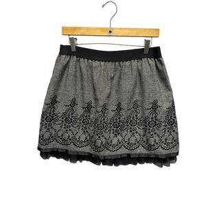 Y2K Whimsigoth Black Lace Overlay Mini Skirt – Joe Benbasset M